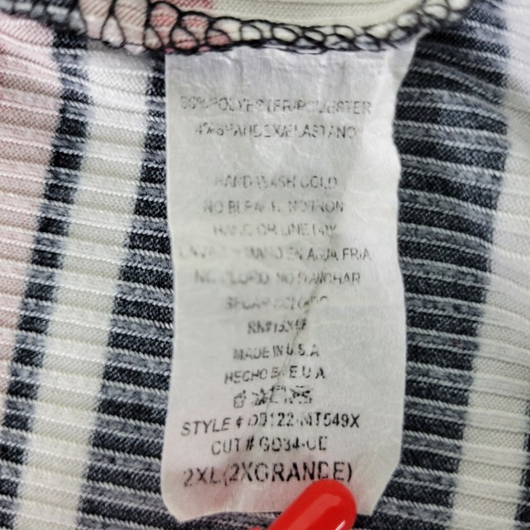 Teenbell Womens Shirt 2XL Top Multicolor Stripe Sleeveless Wide Strap Round Neck - Picture 8 of 8